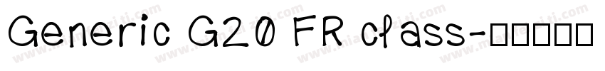 Generic G20 FR class字体转换